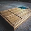 Teak Cutting Board with Ocean Resin Accent – 18 x 11 in., 1.5 in. Thick