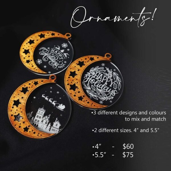 Christmas Crescent Ornaments