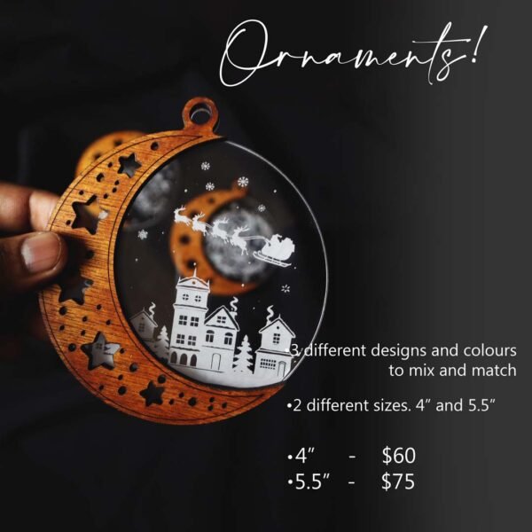 Christmas Crescent Ornaments