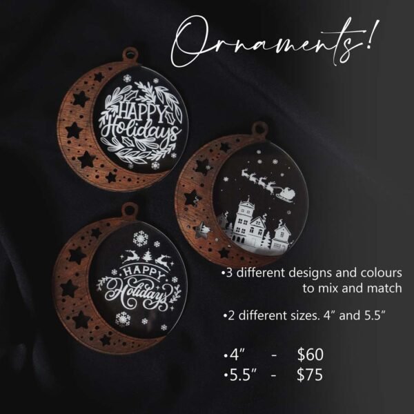 Christmas Crescent Ornaments