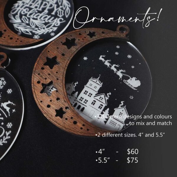 Christmas Crescent Ornaments