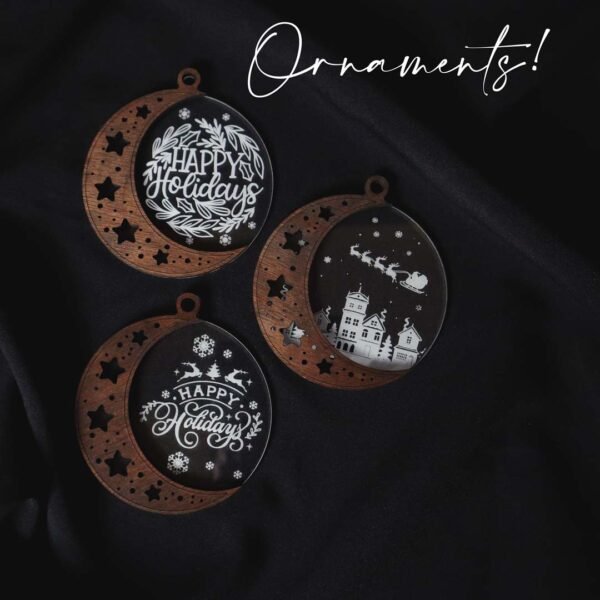Christmas Crescent Ornaments